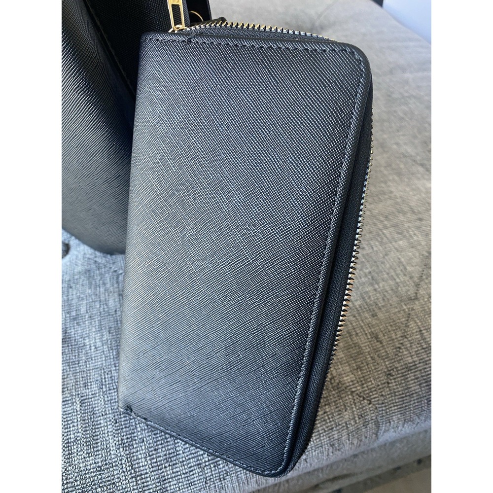 Risotto Brand Handbag And Wallet Vegan PETA Approved Black - Shoulder Strap - Picture 7 of 11
